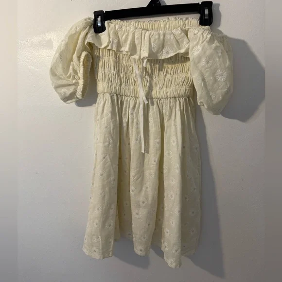 Yeanzuun Floral Babydoll Dress Beige - SIZE M elastic bodice - Picture 2 of 5